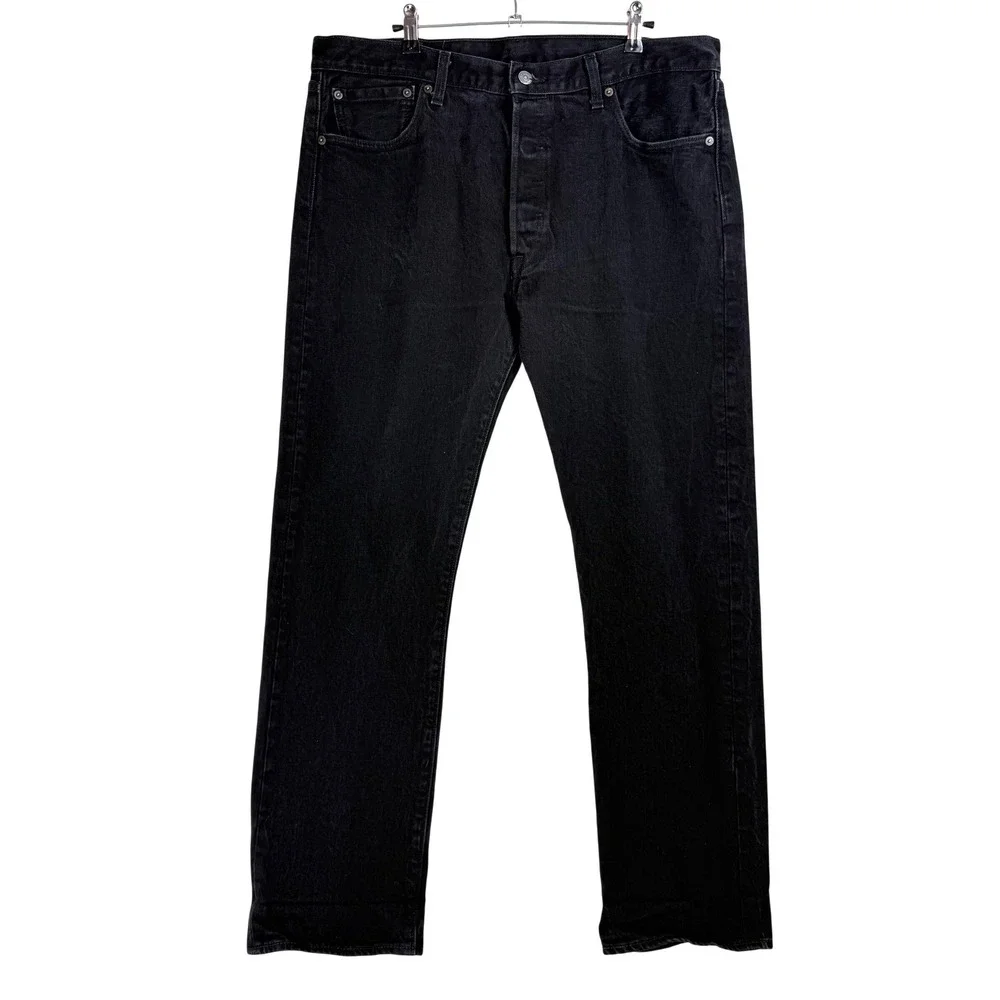 Levis‎ 501 Original Fit Mens Black Straight Leg Button Fly Jeans 36x32 A9563-99